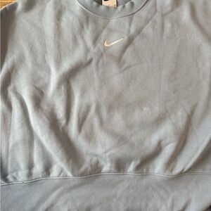 Nike Light Blue phoenix crop Sweatshirt